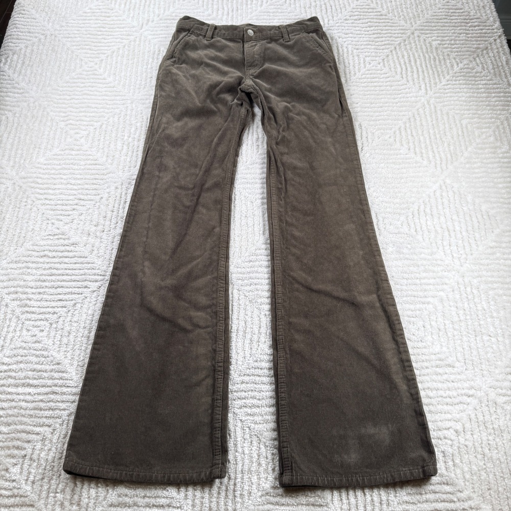 J Galt Shanghai Corduroy Flare Pants Brown S Wide Leg Casual Boho Y2K Street